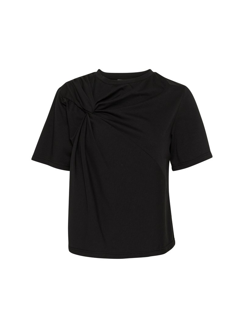 Kaffe T-shirt basic gemêleerd zwart Kaffe T-shirt basic gemêleerd zwart