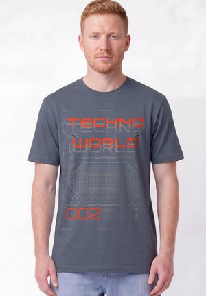 watapparel, TECHNOWORLD UNISEX - T-shirt imprimé - blue grey