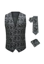 Set Papillon Fascia Smoking Set Smoking Uomo Biruil - Cummerbund, Papillon E Fazzoletto Taschino In Paisley Fazzoletto Taschino Smoking - Foto 10