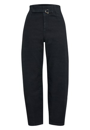RELAXED HIGH RISE - Stoffhose - rinsed black