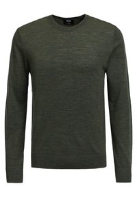 WE Fashion Stickad tröja - dark green