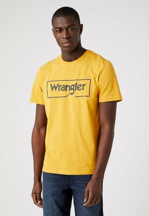 FRAME LOGO - T-shirt con stampa - golden spice