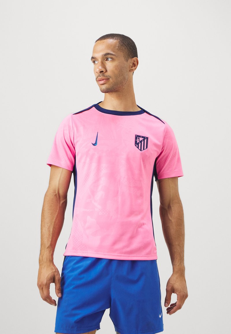 Nike Performance ATLETICO MADRID NIKE DF ACADEMY SHORT SLEEVES TOP K THIRD PRE-MATCH - Equipación de clubes - pink glow/blue void