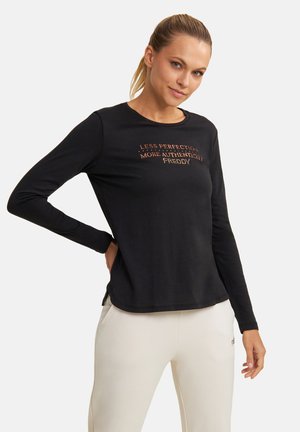 CON GRAFICA METALLIZZATA - T-shirt à manches longues - black