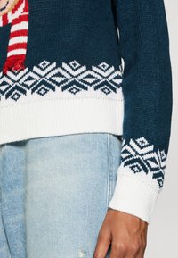 VILA Stickad tröja - dark blue