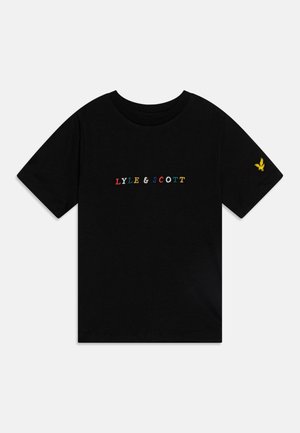 Lyle & Scott Nyomott mintás póló - jet black