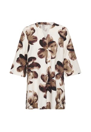 Bon'A Parte, BPEMILIA TUNIC - Túnica - sea salt brown bigflower print