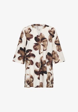 Bon'A Parte, BPEMILIA TUNIC - Túnica - sea salt brown bigflower print