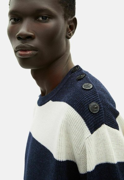 The Kooples Pullover - ecru navy