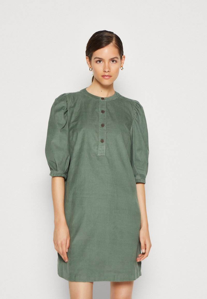 Holly Karispuff Ls Highnk Dress Laurel Wreath