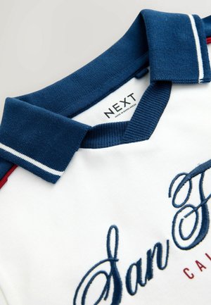 Next, REGULAR FIT - SHORT SLEEVE SPORTY POLO SHIRT . - Bluză polo - cream blue