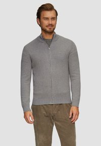 s.Oliver MIT STEHKRAGEN - Strickjacke - graphit