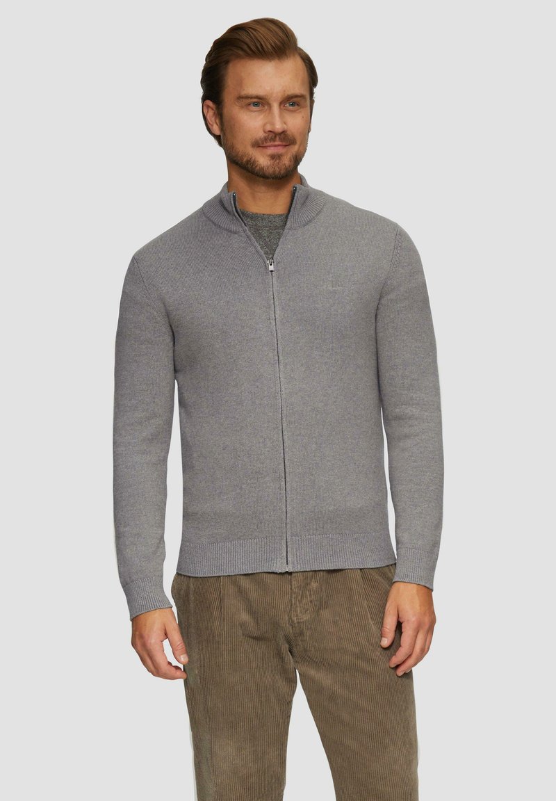 s.Oliver MIT STEHKRAGEN - Strickjacke - graphit