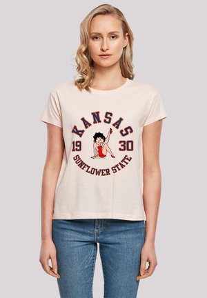 BETTY BOOP KANSAS SUNFLOWER STATE - Print T-shirt - pink