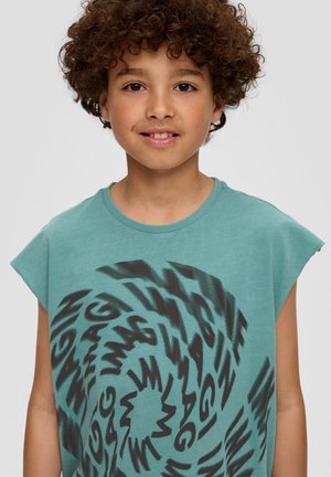 s.Oliver MIT GRAFIK - T-shirt print - minze
