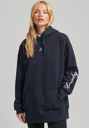 SCRIPT GRAPHIC OVERSIZED - Luvtröja - deep navy