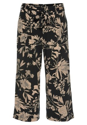 LASCANA Trousers - schwarz-taupe-bedruckt