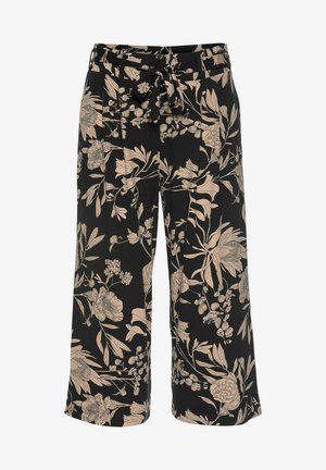 LASCANA Trousers - schwarz-taupe-bedruckt