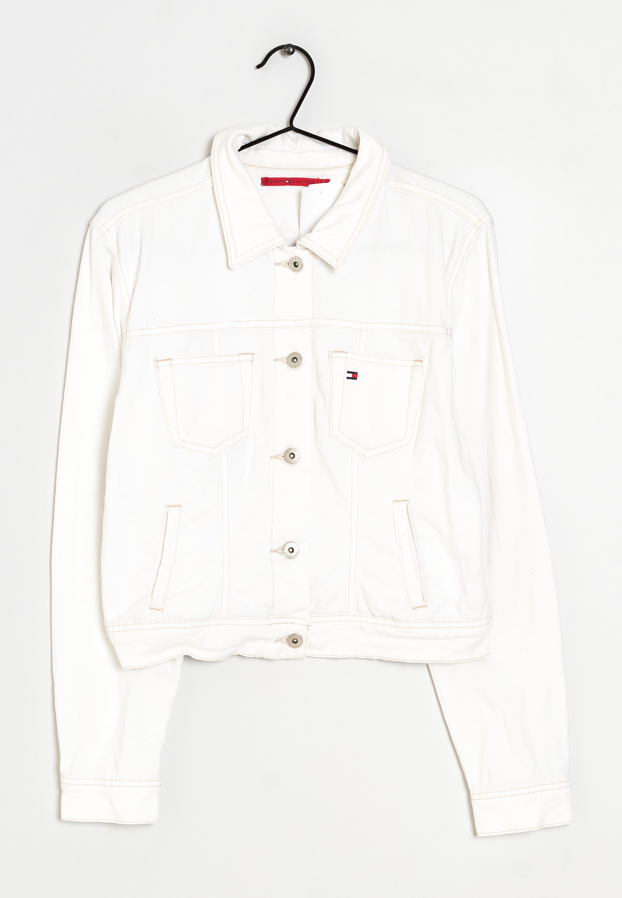 Tommy Hilfiger Summer jacket white (Pre-owned) Zalando