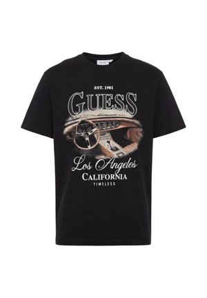 Guess, PATCH TEE - Camiseta estampada - jet black a
