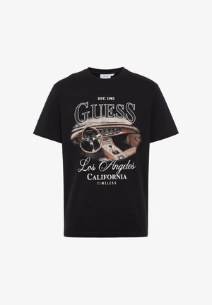 Guess, PATCH TEE - Camiseta estampada - jet black a