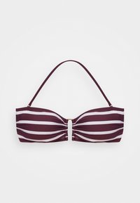 RING BANDEAU BRA - Bikinio viršutinė dalis - claret
