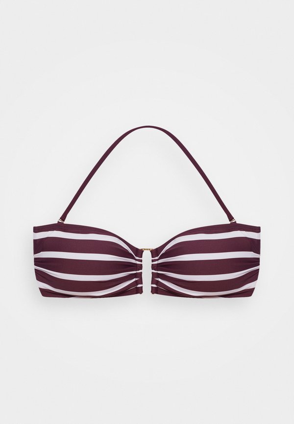 RING BANDEAU BRA - Bikini top - claret4