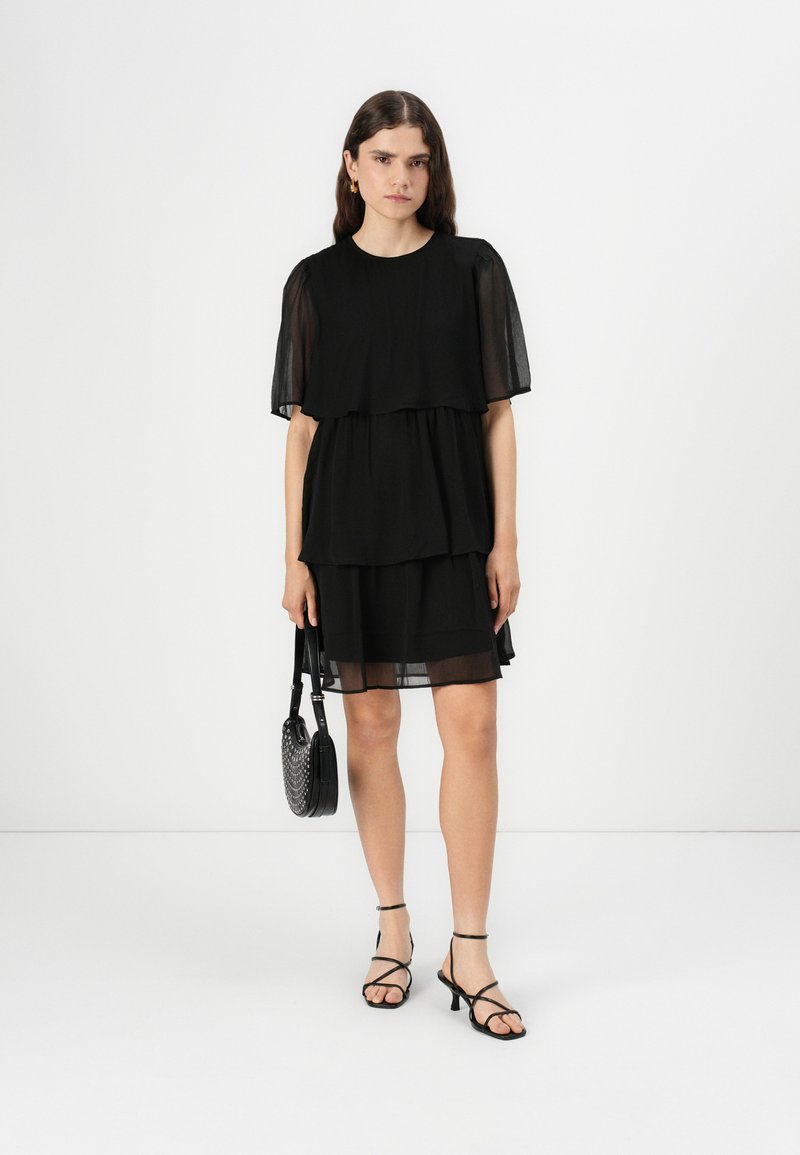 Pieces PCCLARA SHORT DRESS - Day dress - black - Zalando Pieces PCCLARA SHORT DRESS - Day dress - black - Zalando