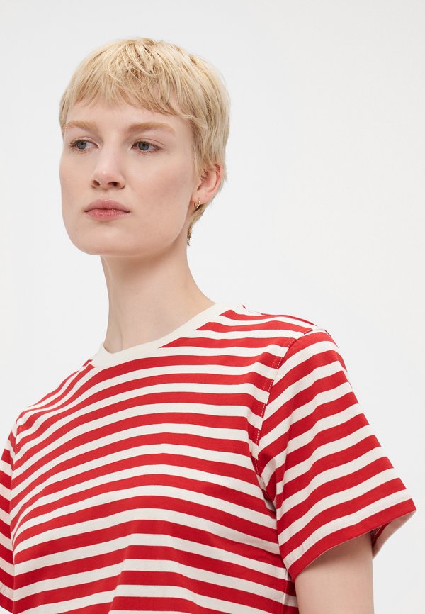 ONLLIVINA STRIPE TEE - Print T-shirt - cloud dancer/salsa3
