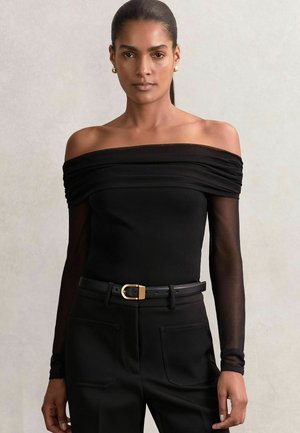 Top s dlhým rukávom - black