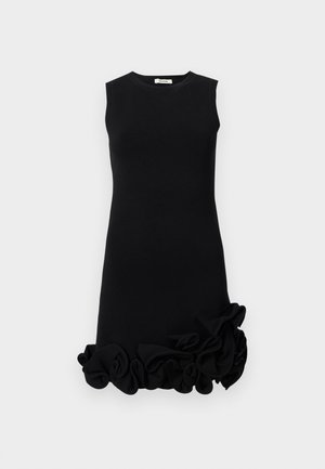 ROBE COURTE MILANO AVEC TOURBILLON - Svetríkové šaty - noir