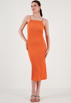 Robe fourreau - orange