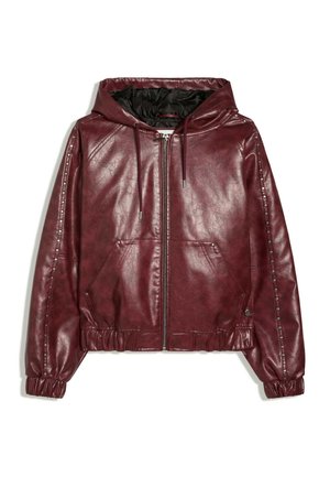 Bershka, Imitatieleren jas - bordeaux