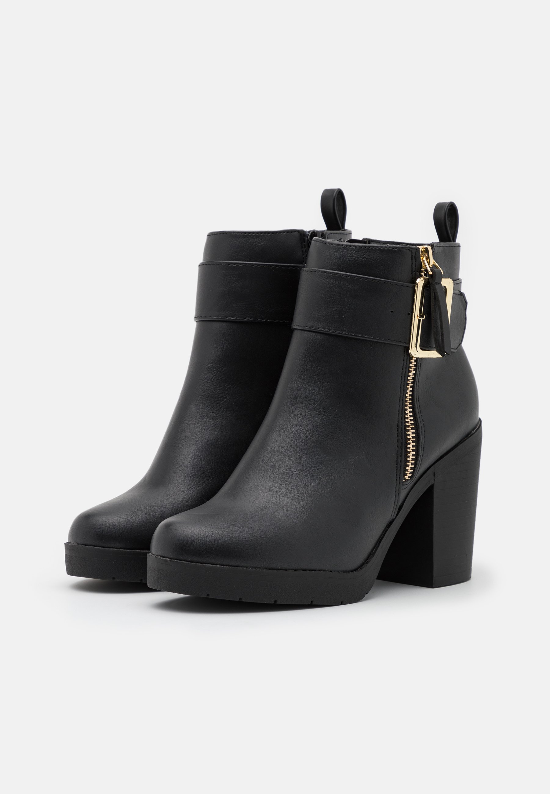 Dorothy Perkins ABBA CHUNKY BUCKLE - Botines con plataforma - black/negro -  Zalando.es