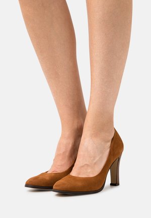 LEATHER - Klassiske pumps - cognac