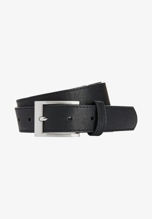 MOTTLED DARK BROWN STITCHED EDGE BELT - Belt - black