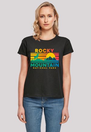 US NATIONAL PARKS ROCKY MOUNTAIN SUNSET - Print T-shirt - schwarz