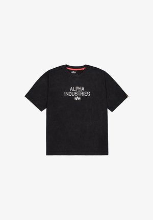 Alpha Industries, ALPHA INDUSTRIES MEN - T-SHIRTS ALPHA INDUSTRIES STENCIL PRINT T-SHIRT - Camiseta estampada - black