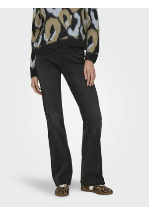 ONLY ONLROYAL MITTLERE - Jeans a zampa - washed black
