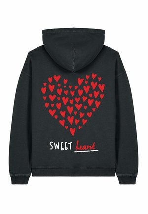 SWEETHEART BACK PRINT UNISEX VINTAGE HEAVYWEIGHT - Hoodie - black denim