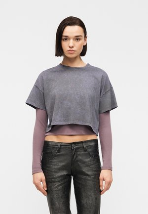 NMALENA  - Lihtne T-särk - charcoal gray wash