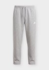 ESSENTIALS 3 STRIPES OPEN HEM PANTS - Pantalones deportivos - medium grey heather/white