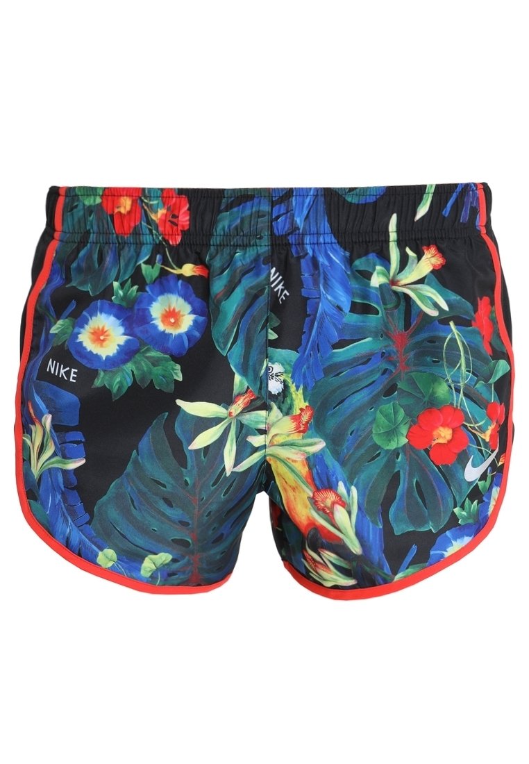 black nike shorts with colorful trim