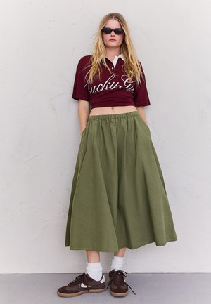 Bershka, Jupe trapèze - khaki