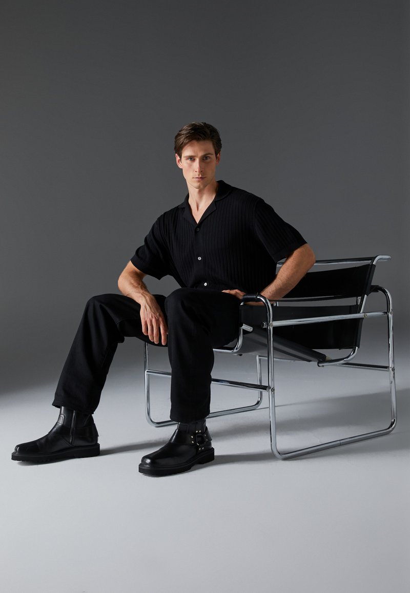 Zign Studio LEATHER - Kaubojiški / motociklininko stiliaus batai - black