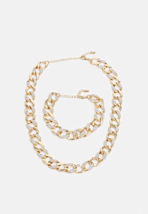 BASIC NECKLACE AND BRACELET SET - Halskæder - gold-coloured