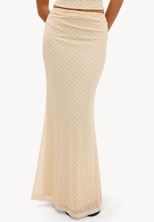 LOAVIES, TWIRL INTO JOY - Jupe longue - offwhite dots small