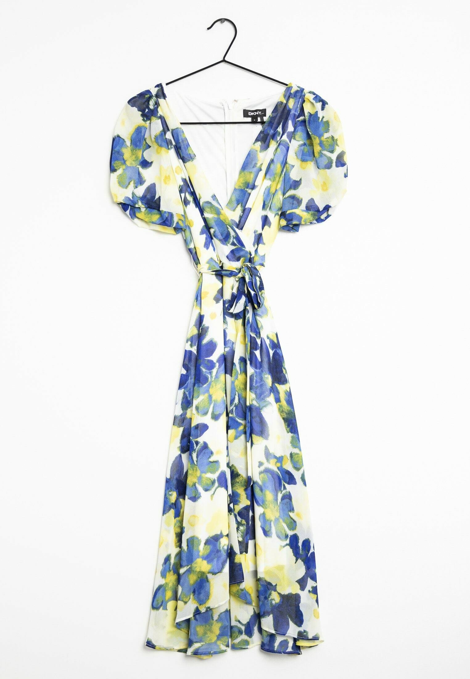 DKNY Maxi dress - white/blue/yellow/white - (Pre-owned) - Zalando.ie DKNY Maxi dress - white/blue/yellow/white - (Pre-owned) - Zalando.ie