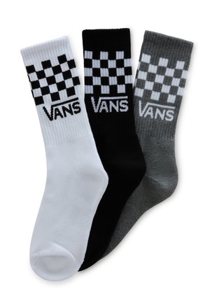 DROP V CLASSIC CHECK CREW  3PACK - Calcetines - white black heathergrey