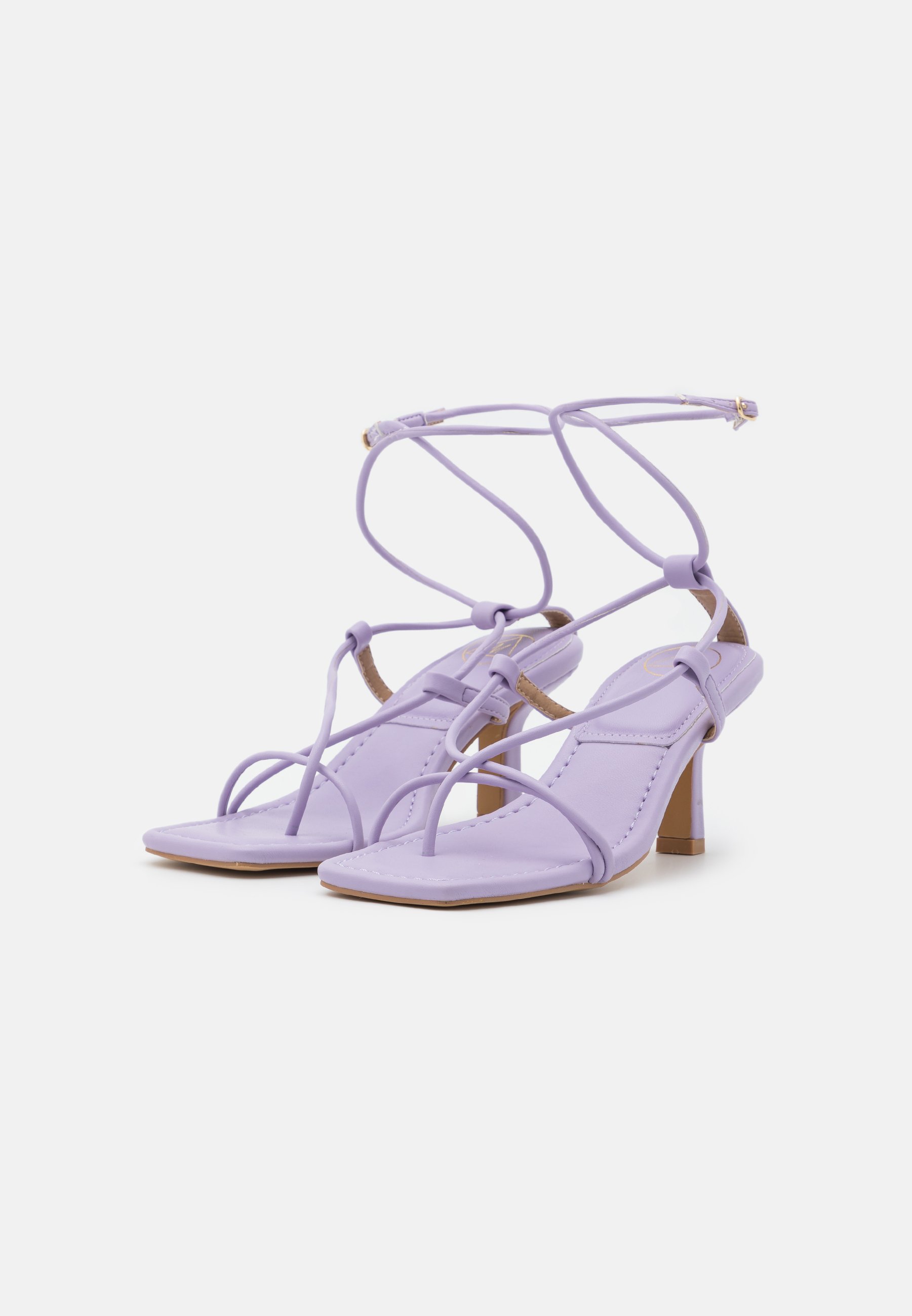lilac barely there heels